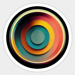 Painted Concentric Circles Sticker